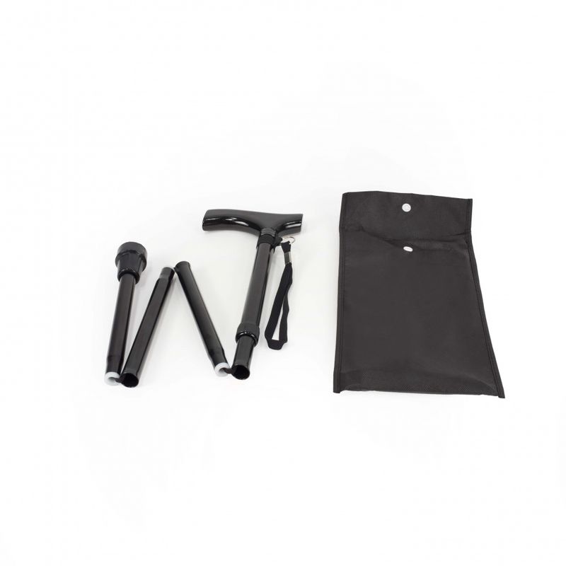 Sammenleggbar stokk, svart