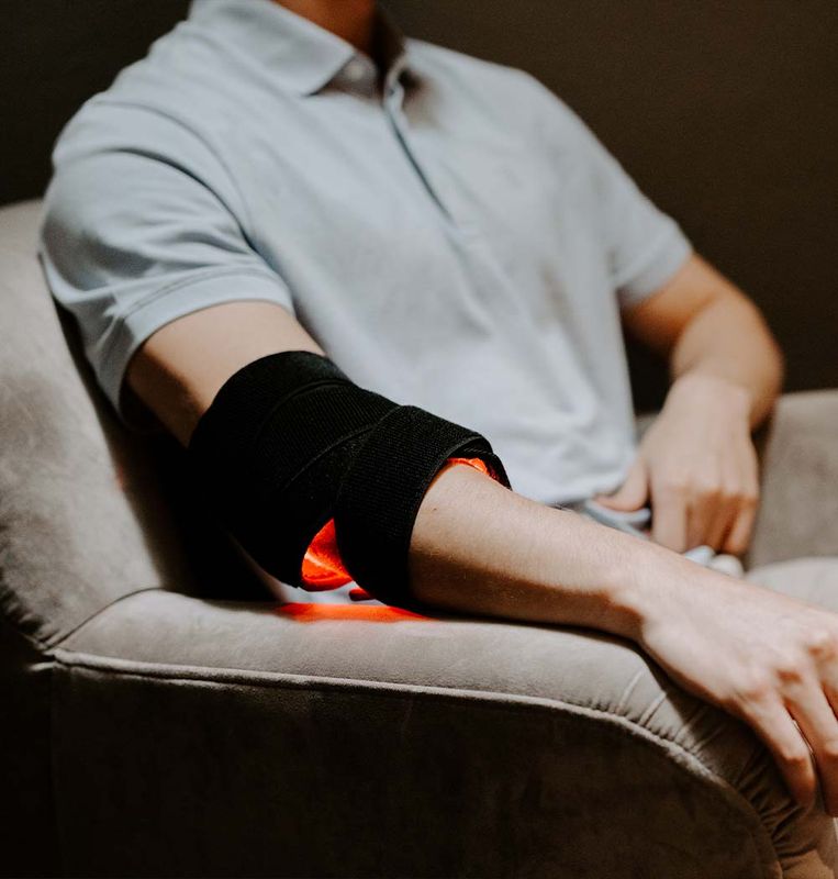 Infrarødt terapibelte med rødlys