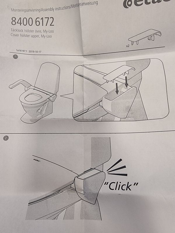 Tilbehør My-Loo, Plastdeksel armfeste Etac 